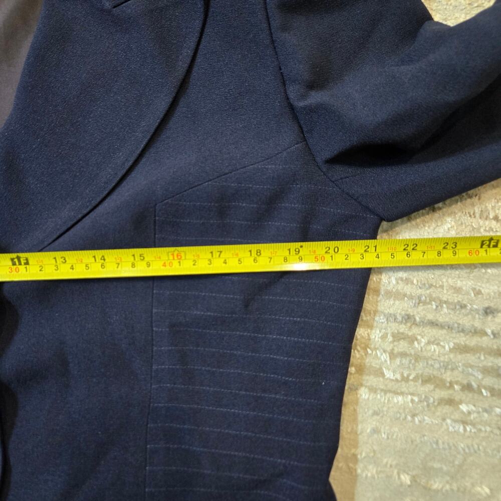 Vintage‎ Christian Dior 1980s Suit Set Blazer Jacket Skirt Navy Blue Plus 14 - Picture 9 of 12